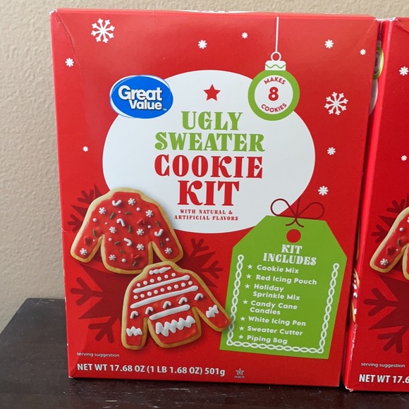 Set Of 2 Great Value Ugly Sweater Cookie Kit Exp Sept 2023 - Picture 2 of 5